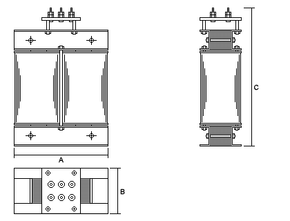 Custom Made Single Phase Isolating Transformer Dimensions