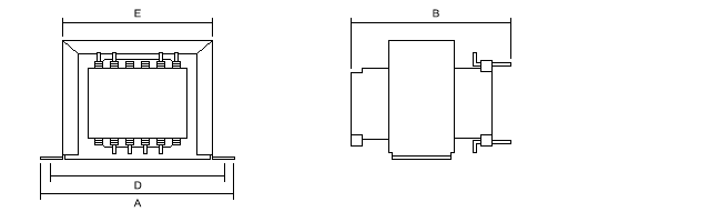 Low Voltage U Clamp Transformer Dimensions